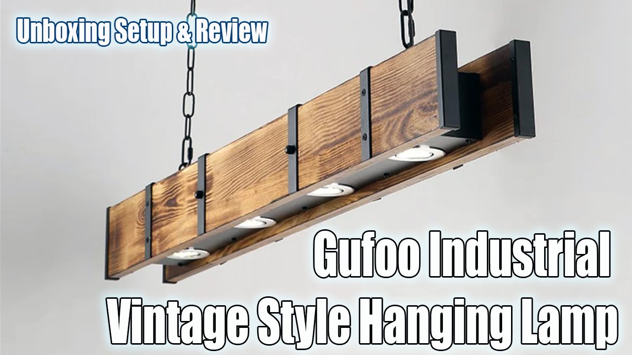 Industrial Vintage Style Hanging Light from Gufoo | Setup & Review